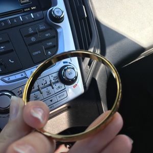 Beautiful gold bracelet with ribbon lining
